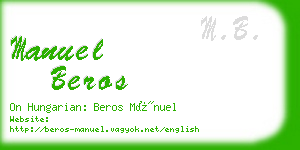 manuel beros business card